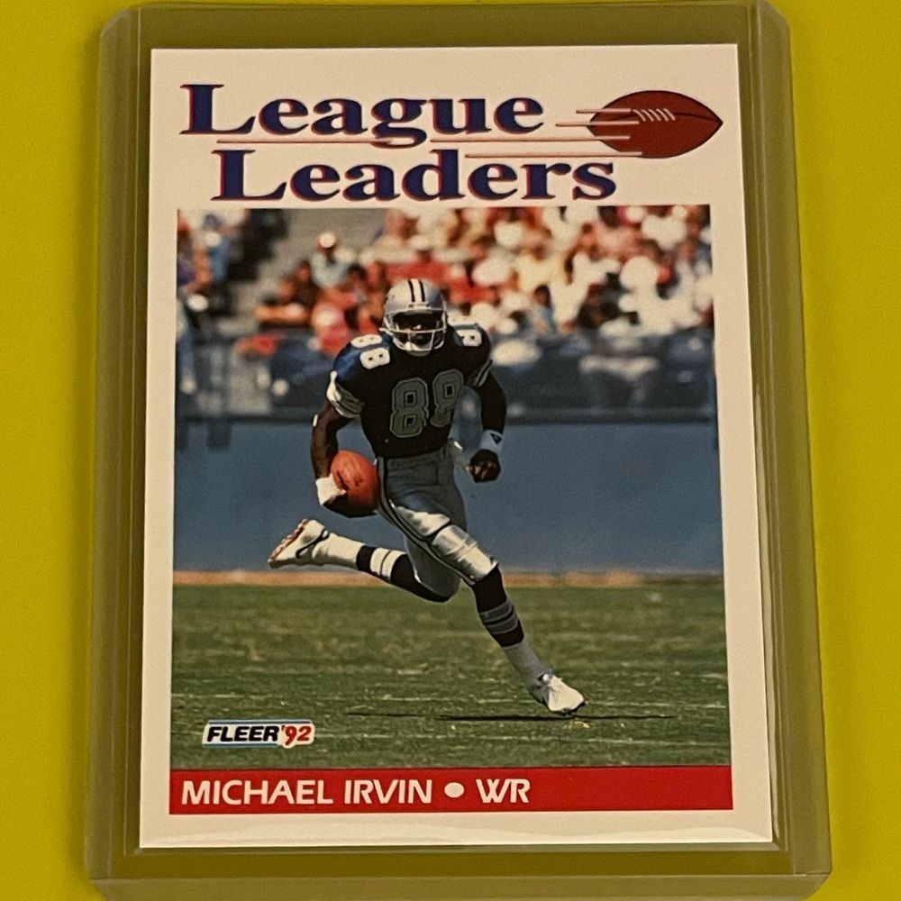 Michael Irvin #455 [League Leaders] 1992 Fleer Football Trading Card